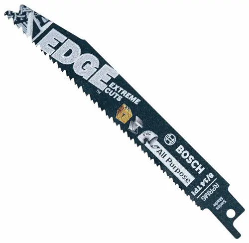 Super Sale Bosch RPRM6-25B 25 pc. 6 In. 8/14 TPI Edge Reciprocating Saw Blades for All Purpose (Bulk Pack)