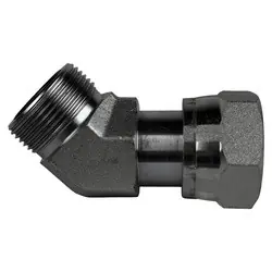 Midland Metal FS65021616 45-deg Swivel Elbow, 1-in Male O-Ring Face Seal x 1-in Female O-Ring Face Seal Swivel, Steel Buy Today