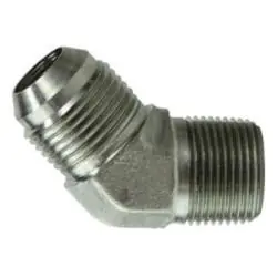 Next Day Delivery Midland Metal 250332 45-deg Elbow, 3/16-in Male JIC x 1/8-in Male NPTF, Steel