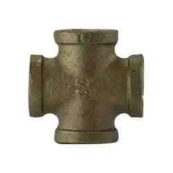 Midland Metal 738102-20 Cross, 1-1/4 in FPT x 1-1/4 in FPT x 1-1/4 in FPT x 1-1/4 in FPT, Bronze Buy Direct