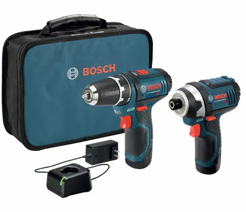 Crafted Bosch CLPK22-120 12V Max 2-Tool Combo Kit with 3/8 In. Drill/Driver, Impact Driver and (2) 2.0 Ah Batteries