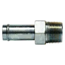 Midland Metal 44041616 Beaded Insert Adapter, 1-in Beaded Stem x 1-in Male NPTF, Steel Crafted