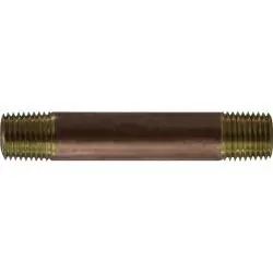 Midland Metal 42020 Nipple, 1/4 in MPT x 1/4 in MPT, Close, Brass Today Only