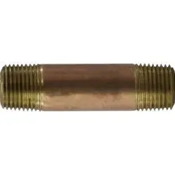 Midland Metal 42074 Nipple, 1/2 in MPT x 1/2 in MPT, 10 in, Brass Discount