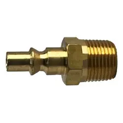 Final Sale Midland Metal 28587B ARO 210 Interchange Male Plug, 1/4-in Body, 1/4-in Male NPT, Brass