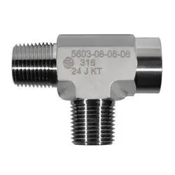 Trusted Brand STAINLESS ADAPTERS SS5603-12-12-12 Female Pipe Run Tee, 3/4-in Male NPTF x 3/4-in Female NPTF x 3/4-in Male NPTF, Stainless Steel