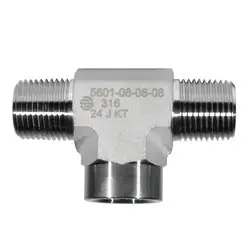 STAINLESS ADAPTERS SS5601-06-06-06 Female Pipe Branch Tee, 3/8-in Male NPTF x 3/8-in Male NPTF x 3/8-in Female NPTF, Stainless Steel Sale