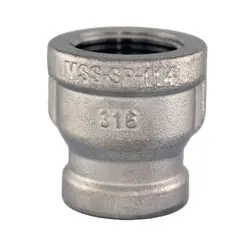 Seasonal Sale Midland Metal 63451MS SP-114 Reducing Coupling, 2-in Female NPT x 3/4-in Female NPT, 316 Stainless Steel