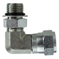 Midland Metal 6809NWO1616 90-deg Swivel Elbow, 1-in Male Adjustable O-Ring Boss x 1-in Female JIC Swivel, Steel Factory Price