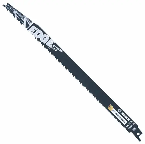 Limited Time Bosch RPRAP12-25B 25 pc. 12 In. 6/12 TPI Edge Reciprocating Saw Blades for Wood/Nails (Bulk Pack)