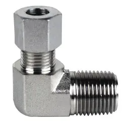 In Demand Midland Metal D2501-S10-06 90-deg Male Elbow, S10 Metric Bite Type x 3/8-in Male NPTF, Steel