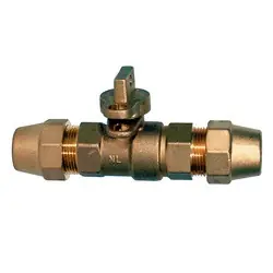 Buy Online Midland Metal 970262 Curb Stop Ball Valve, 3/4-in Nominal, CTS x CTS, Lead-Free Bronze
