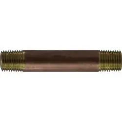 Midland Metal 42026 Nipple, 1/4 in MPT x 1/4 in MPT, 4 in, Brass Discount