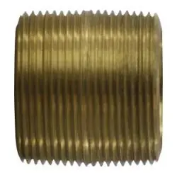 Buy Online Midland Metal 42151 Nipple, 1-1/2 in MPT x 1-1/2 in MPT, 8 in, Brass