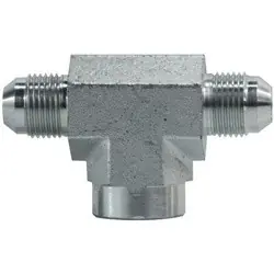 Midland Metal 26022424 Female Pipe Branch Tee, 1-1/2-in Male JIC x 1-1/2-in Male JIC x 1-1/2-in Female NPTF, Steel Budget