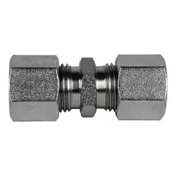 Midland Metal D2403-S12-S06 Straight Union, S12 Metric Bite Type x S06 Metric Bite Type, Steel Budget