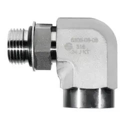 Weekend Sale STAINLESS ADAPTERS SS6805-08-08 90-deg Elbow, 1/2-in Male Adjustable O-Ring Boss x 1/2-in Female NPTF, Stainless Steel