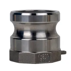 Midland Metal E-CGA-100-SS1 Economy Series Type A Cam and Groove Adapter, 1-in Male Adapter x 1-in Female NPT, Stainless Steel Crafted