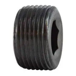 Midland Metal 67764F Flush Countersunk Hex Plug, 1/2 in, Steel, Black Flash Sale