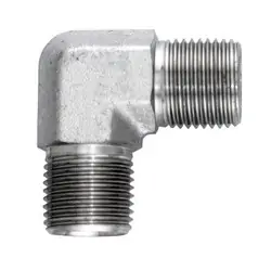Midland Metal 9222-12-08 90-deg Union Elbow, 3/4-in Male BSPP x 1/2-in Male BSPP, Steel Free Returns
