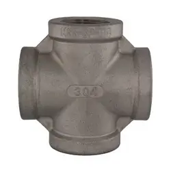 Last Chance Midland Metal 62394MS SP-114 Cross, 3/4-in Female NPT x 3/4-in Female NPT x 3/4-in Female NPT x 3/4-in Female NPT, 304 Stainless Steel