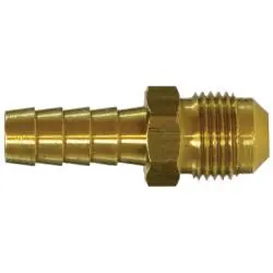 Limited Offer ANDERSON METALS 07004-0506 45-deg SAE Flare Male Adapter, 5/16-in Hose Barb x 3/8-in Male Flared, Brass