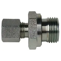 Place Order Midland Metal D7400-L10-04-ED Male BSPP DIN Adapter, L10 Metric Bite Type x 1/4-in Male BSPP, Steel