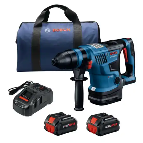 Bosch GBH18V-34CQB24 PROFACTOR 18V Connected-Ready SDS-plus Bulldog 1-1/4 In. Rotary Hammer with (2) CORE18V 8 Ah High Power Batteries Free Returns