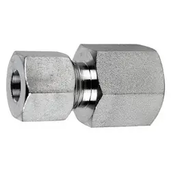 Reduced Price Midland Metal D7405-L10-08 Female BSPP DIN Adapter, L10 Metric Bite Type x 1/2-in Female BSPP, Steel