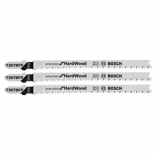 Last Chance Bosch T307BFP 3 pc. 4-1/2 In. 12 TPI Precision for Hardwood T-Shank Jig Saw Blades (3 Pack)