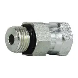 Best Price Buchanan Rubber 6900O106 Straight Swivel Adapter, 5/8-in Male O-Ring Boss x 3/8-in Female NPSM Swivel, Steel