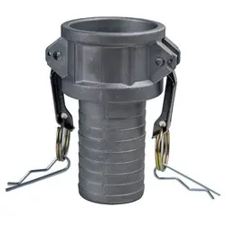 Final Sale Midland Metal E-CGC-400-A1 Economy Series Type C Cam and Groove Coupler, 4-in Female Coupler x 4-in Hose Shank, Aluminum