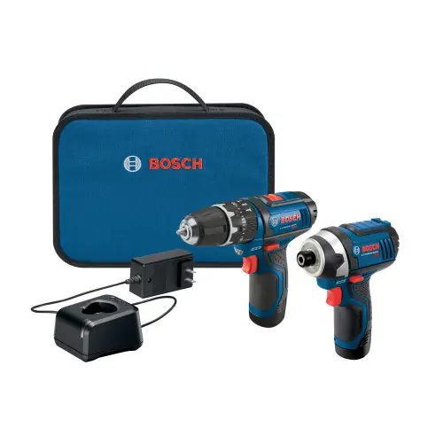 Weekend Sale Bosch CLPK241-120 12V Max 2-Tool Combo Kit with 3/8 In. Hammer Drill/Driver, Impact Driver and (2) 2.0 Ah Batteries