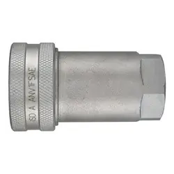 Midland Metal ANV34FSAE ISO-A Interchange Quick Disconnect Female SAE O-Ring Coupler, 3/4-in Body x 3/4-in Female O-Ring Boss, Steel In Demand