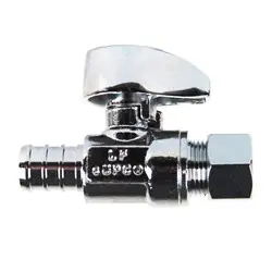 Midland Metal 746542MH Straight Supply Stop, 1/2-in PEX x 1/2-in PEX, Brass Body, Chrome-Plated Buy Direct