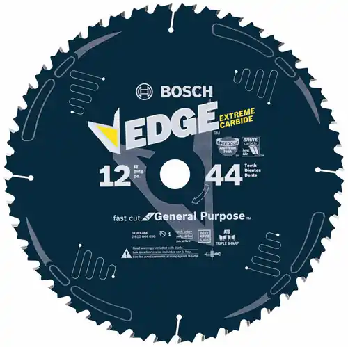 High Quality Bosch DCB1244 12 In. 44 Tooth Edge Circular Saw Blade for General Purpose Wood