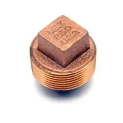 Midland Metal 44677LFUSA Solid Square Head Plug, 1-1/2-in Male NPT, Lead-Free Bronze Price Cut