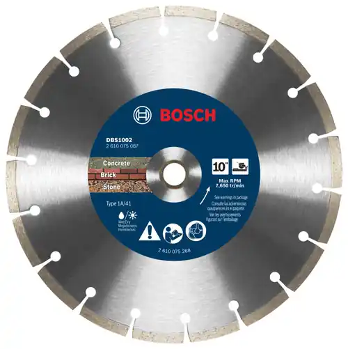 Bosch DBS1002 10 In. Premium Segmented Rim Blade for Rough Cuts Popular