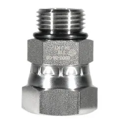 Markdown STAINLESS ADAPTERS SS6900-06-06 O-Ring Swivel Adapter, 3/8-in Male O-Ring Boss x 3/8-in Female NPSM Swivel, Stainless Steel