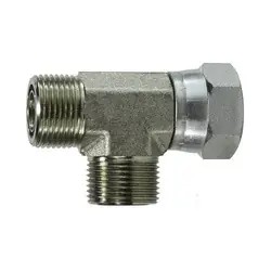 Place Order Midland Metal FS660288 Swivel Run Tee, 1/2-in Male ORFS x 1/2-in Female ORFS Swivel x 1/2-in Male ORFS, Steel