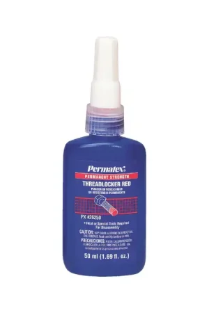 PERMATEX 26250 High Anaerobic Thread Locker - Strength Red, 50 ml. Size New Arrival