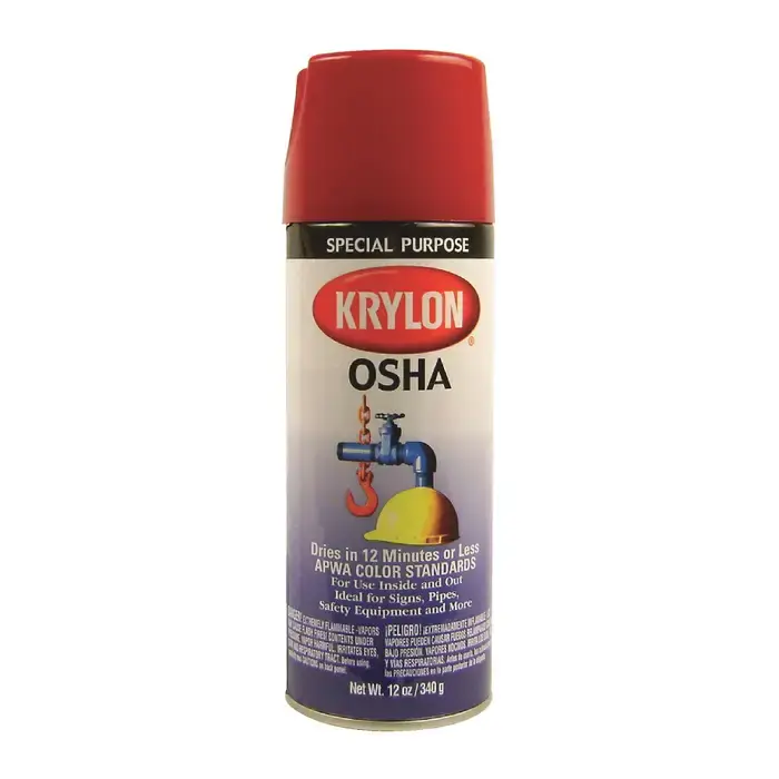Premium KRYLON 2116 12 oz. Size Maintenance Paint and Primer - Safety Red Color