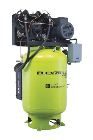FLEXZILLA FXS10V120V3-230 120 Gallons Tank Capacity, 10 Horsepower, 39 CFM @ 90 PSI Air Delivery Stationary Compressor Seasonal Sale