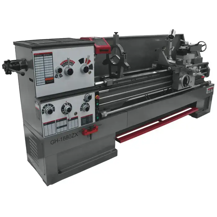 Affordable JET 322486 18" Swing Over Bed 80" Distance Between Centers Engine & Toolroom Production Lathe