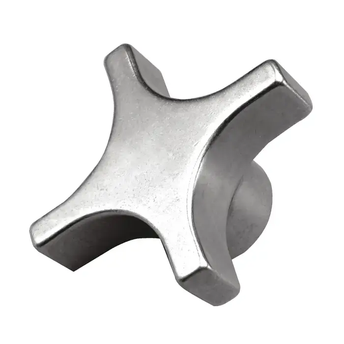 While Supplies Last TTC ALH-14T 5/8"-11 Thread Size, 3" Head Dia., 4 Points, Tapped Style, Clamping Knob Aluminum Lobed & Scalloped Knob
