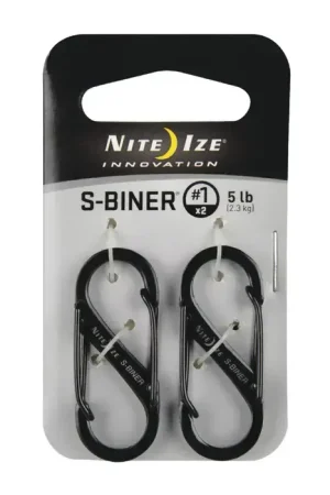 NITE IZE SB1-2PK-01 Dual Carabiner Type, Black Color Key Ring Buy Today