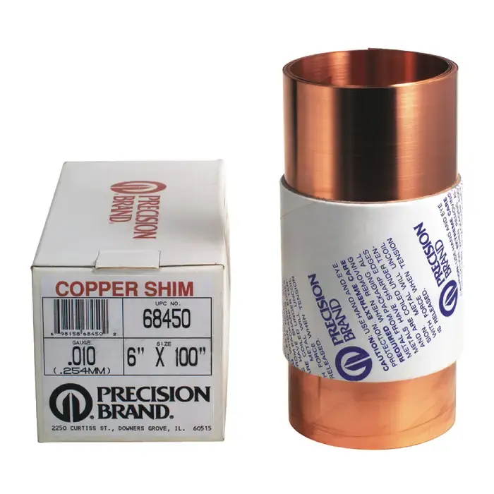 PRECISION BRAND 68320 .005" Thick, 6" Width, Copper Metal Shim Stock Save Now