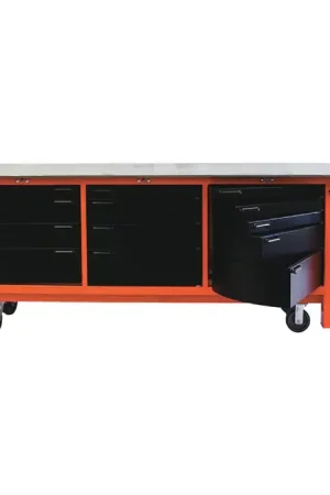 BADASS WORKBENCH 3BAYWC 8‘ Workbench With Drawers Type, 12 No. of Drawers, 32" Chest Length Mobile Workstation Hot Deal