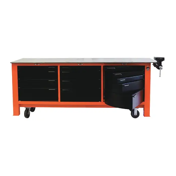 BADASS WORKBENCH 3BAYWC 8‘ Workbench With Drawers Type, 12 No. of Drawers, 32" Chest Length Mobile Workstation Hot Deal