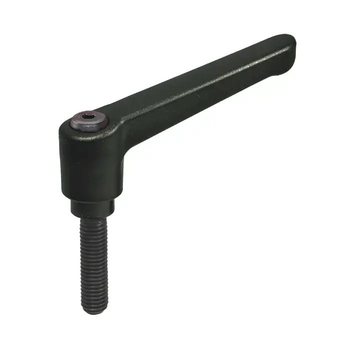 J.W. WINCO 12N50F36K M12x1.75 Thread Size, 92mm Handle Length, Steel Insert, Nylon Plastic, Threaded Stud Adjustable Lever Brand New